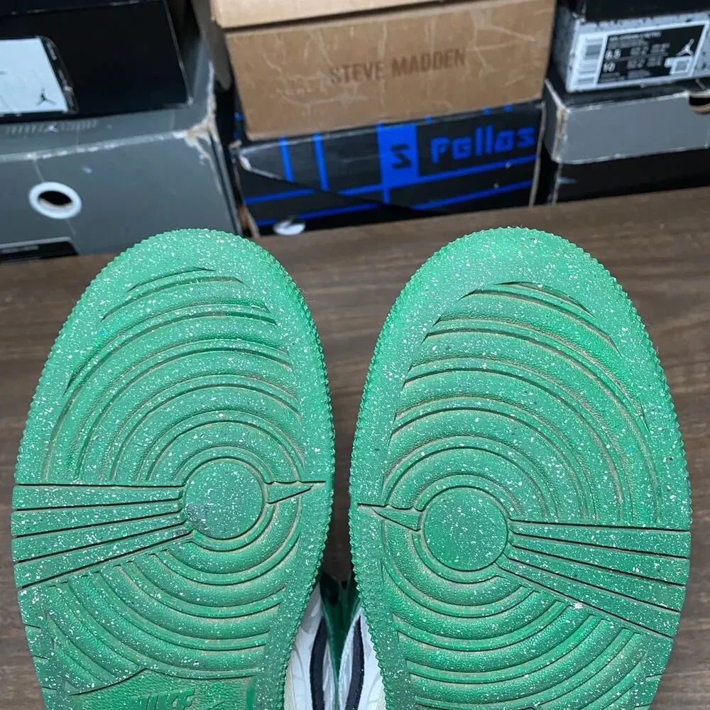 Kid's Air Jordan 1 Mid SE Green White Black Size 7Y GS Youth Shoes (HF3200-300)